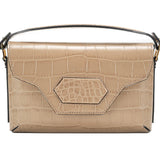 Harmonia Pochette - Shiny Stamped Crocodile Alabaster