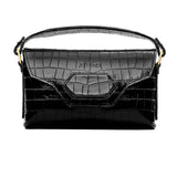 Harmonia Pochette - Shiny Stamped Crocodile Obsidian